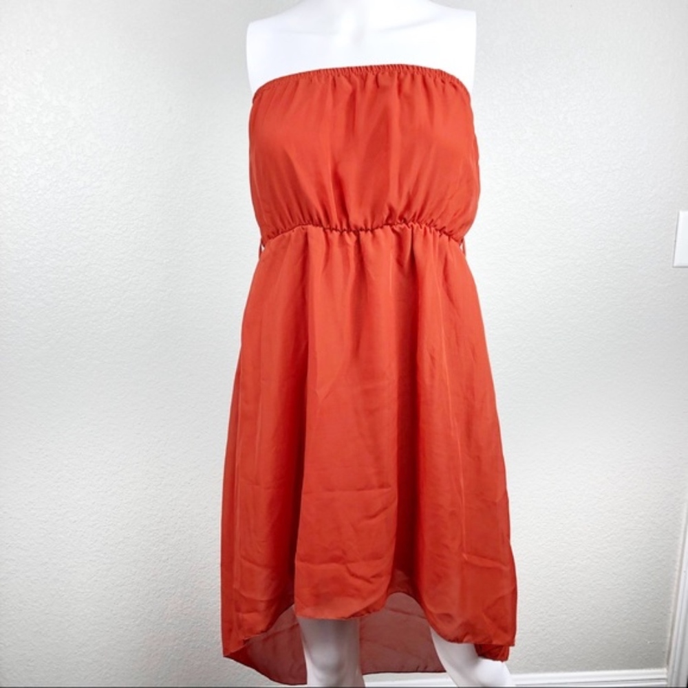 4/$15 Papaya Strapless Dress M